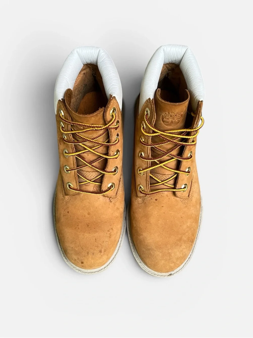 Timberland Premium 6-Inch Waterproof Boots in Wheat/White Boys US Size 6; EU 39